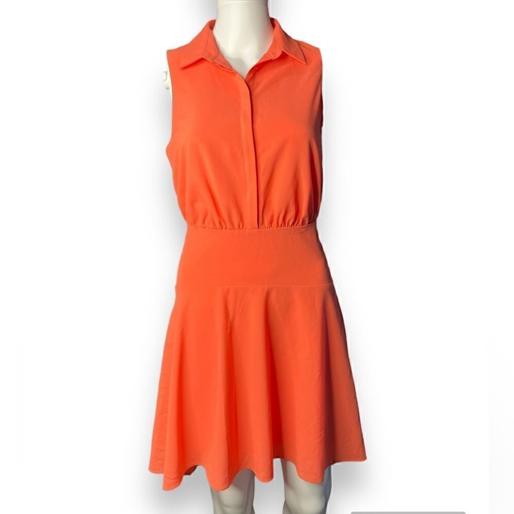 ALI and Jay collared sleeveless knee length shirt dress pink size XS